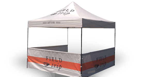 Custom Printed Tent with Tagline